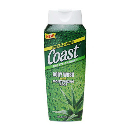 Coast Body Wash With Moisturizing Aloe, Emerald Burst - 18 Oz